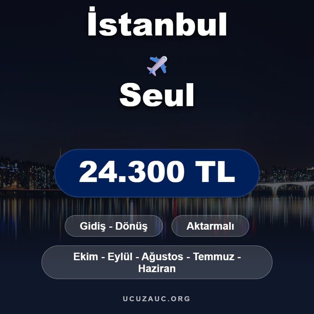 İstanbul Seul Ucuza Uçak Bileti